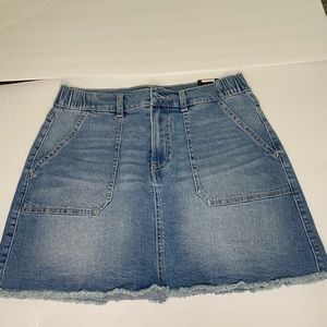 Denim No Boundaries  high rise mini skirt size med